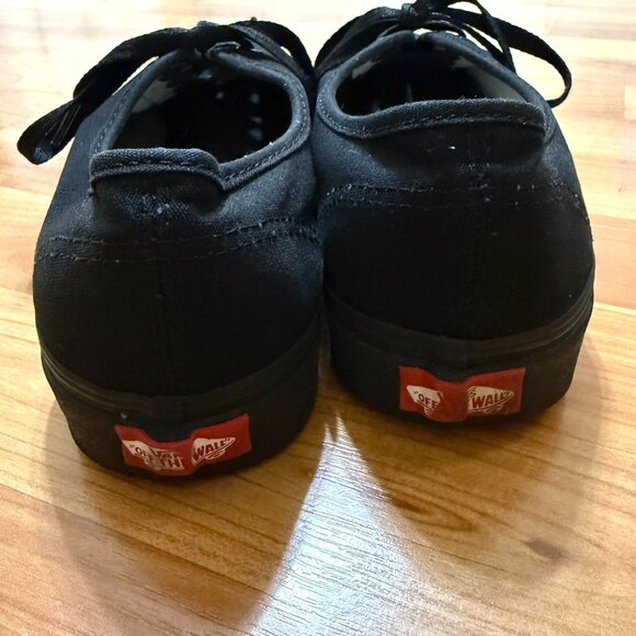 Vans Authentic Sanitized Black Canvas Lace-Up Sneakers Mens 9 / Womens 10.5 - Picture 10 of 12